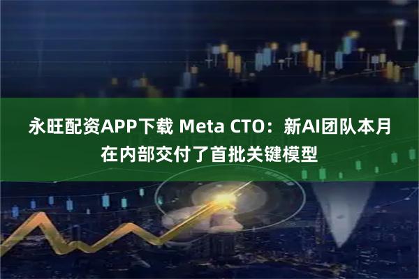 永旺配资APP下载 Meta CTO：新AI团队本月在内部交付了首批关键模型